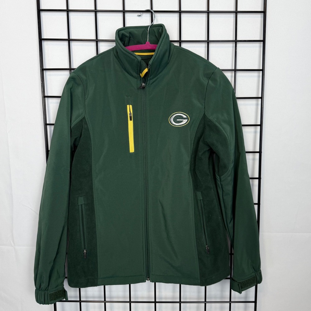 Green Bay Packers Jacket Mens Small Green NFL Football G-III Full Zip Coat Lined